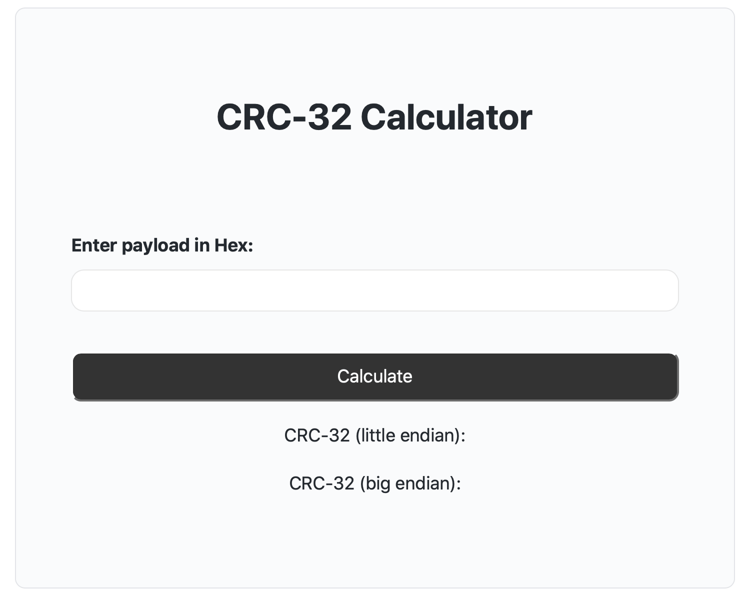 Hex file crc 16 calculator checksum seohdseohu