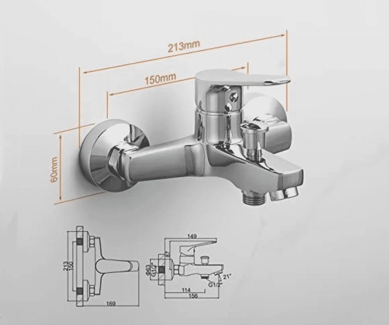 Buy Bath Tap Two function Mixer Spout in NZ Danik Bathroom