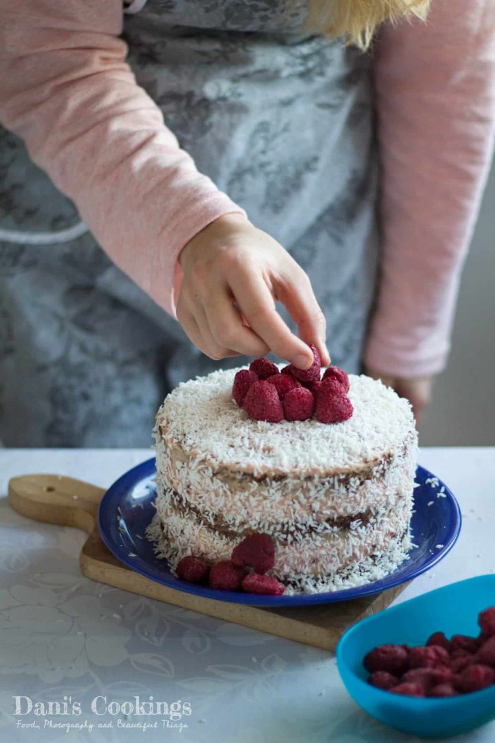 Coconut Cake With Raspberry Frosting Dani's Cookings