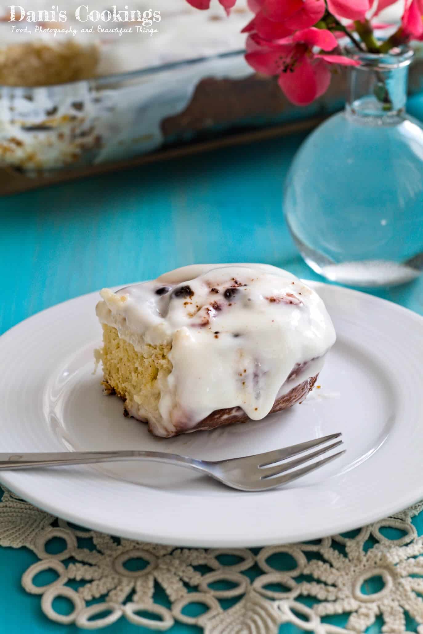Chocolate Raspberry Cinnamon Rolls with Sour Cream Glaze