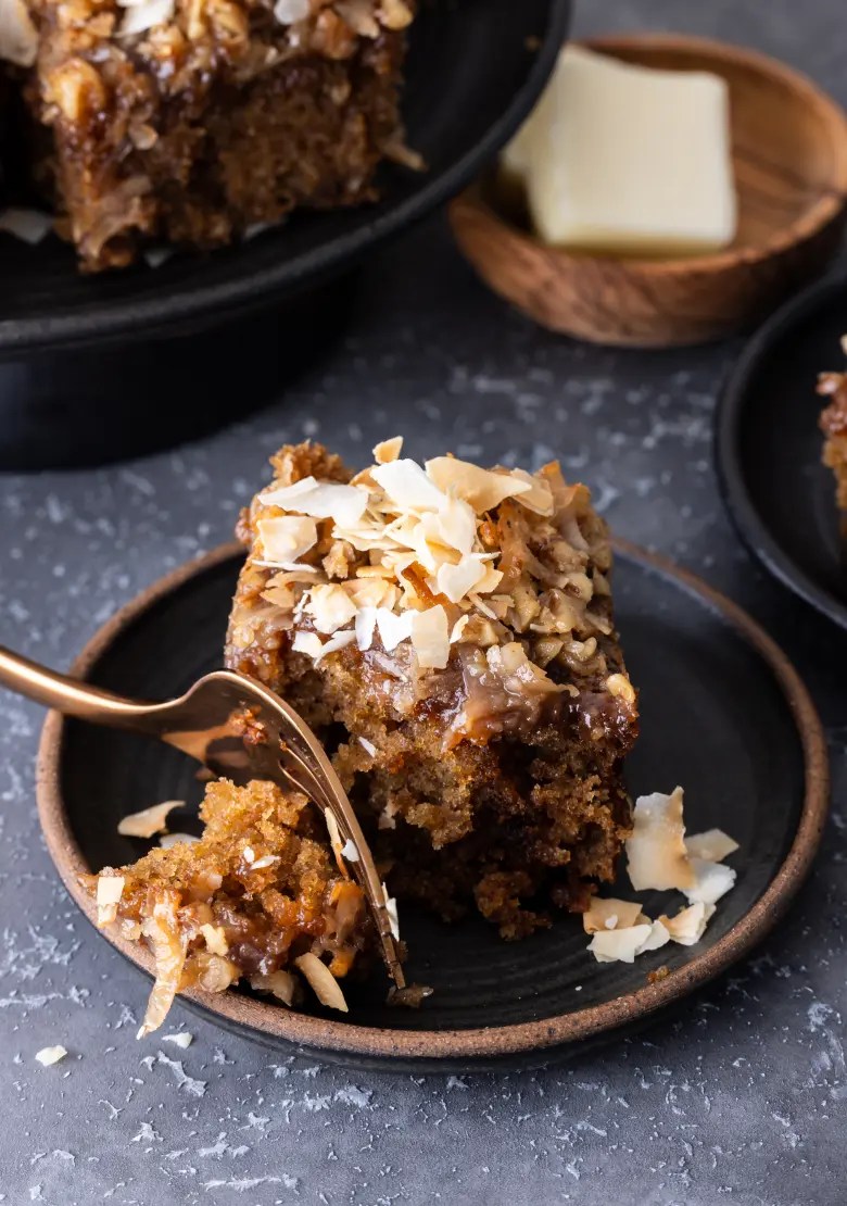 Danish Creamery Oatmeal Cake with CoconutWalnut Broiled Topping