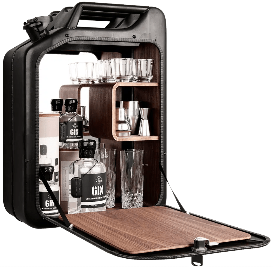 Bar Danish Design Crafted of Jerry Cans from World War II