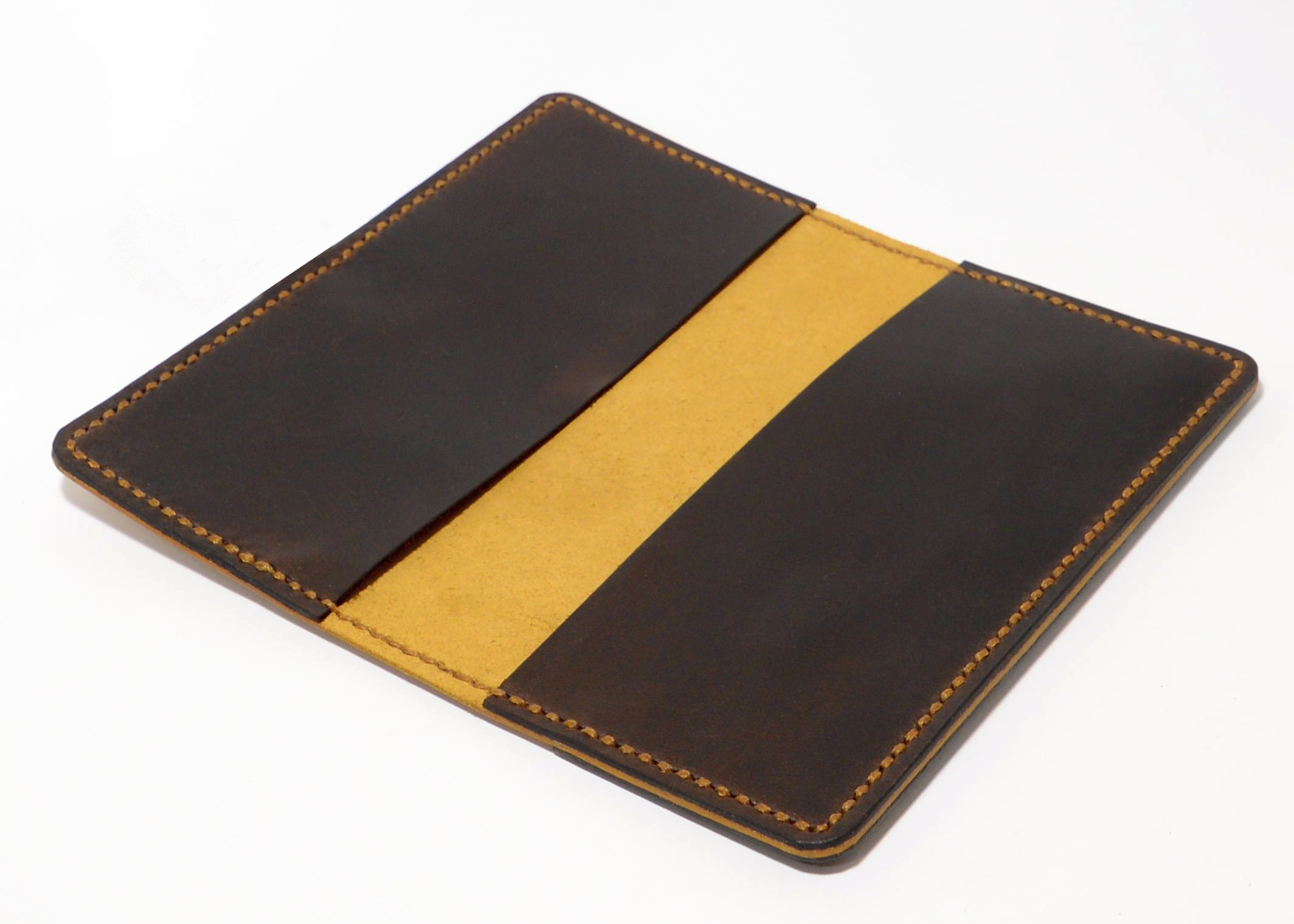 Leather checkbook cover, Custom handmade leather checkbook holder CC011