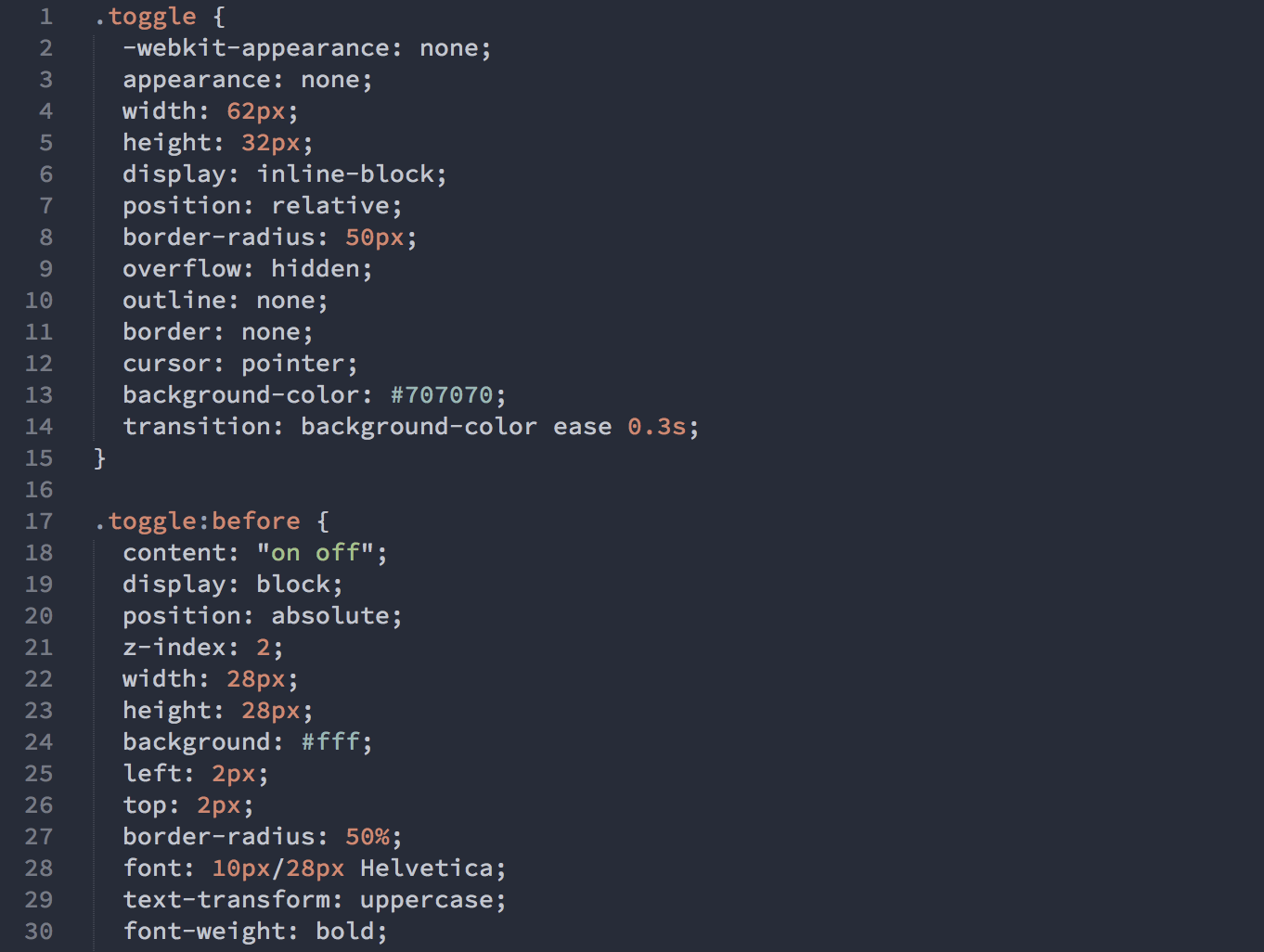 Simple CSS Toggle Switch — Create a toggle switch with only a checkbox
