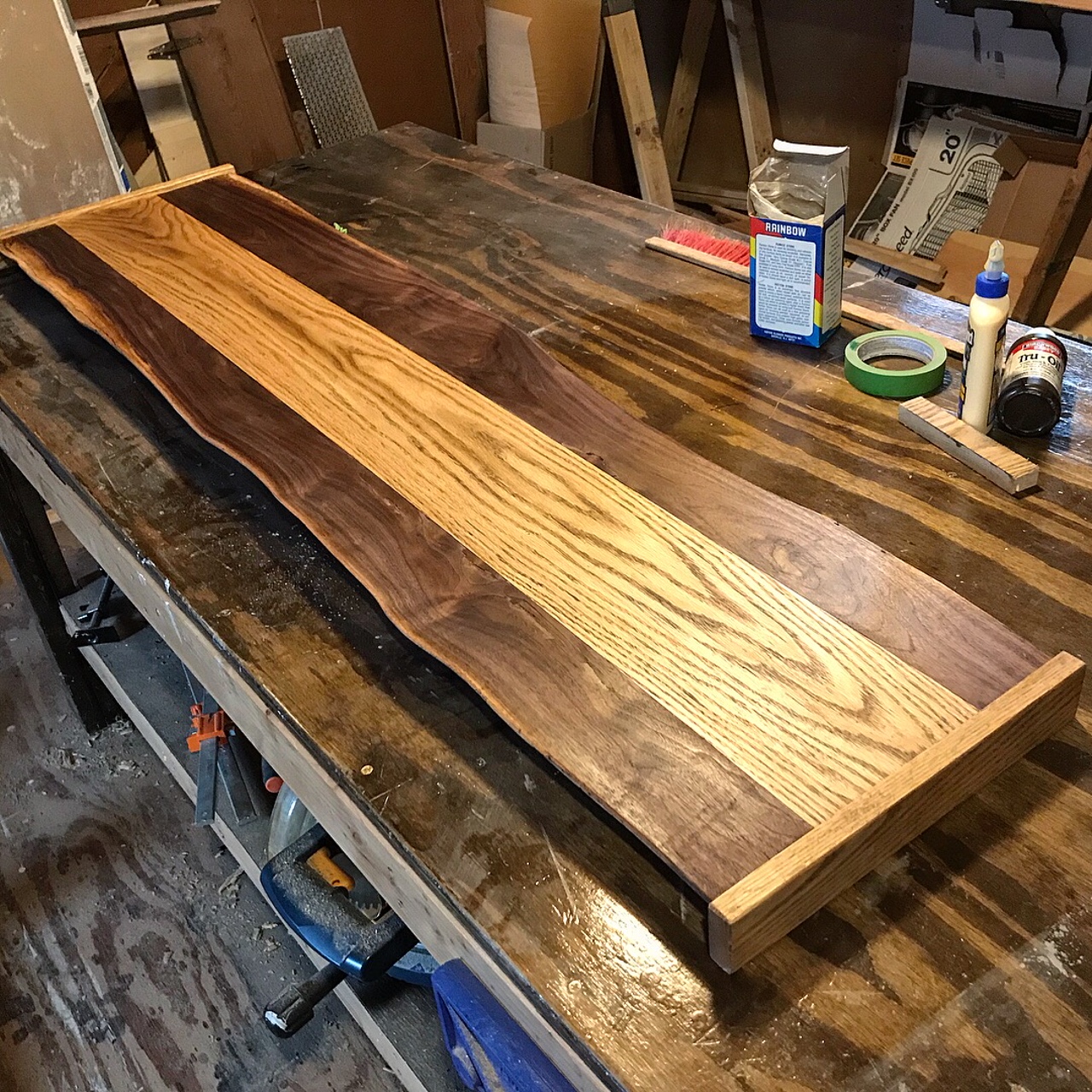 Live Edge Walnut & Oak Console Table DIY Dan·nix
