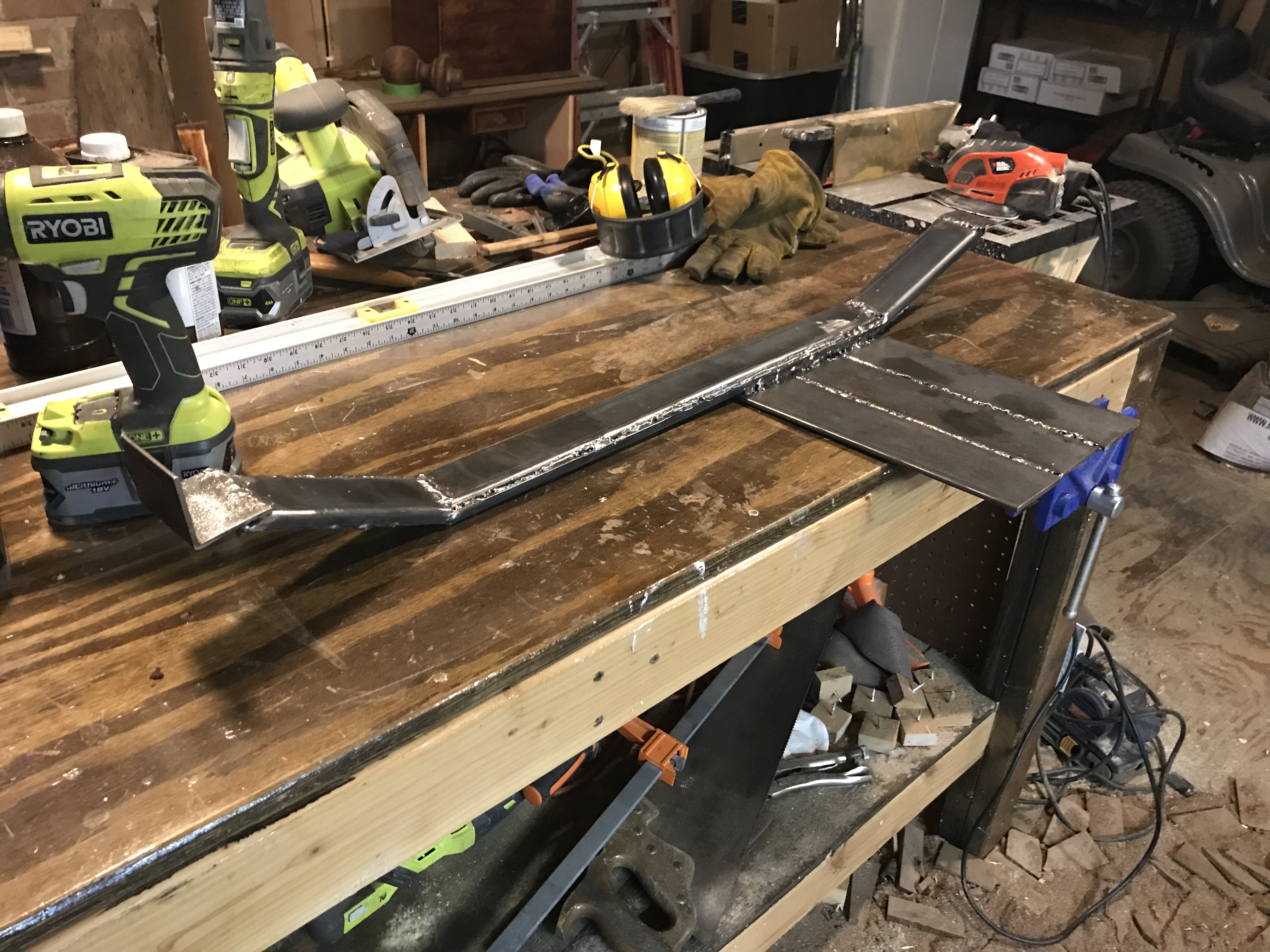 Booger welds galore! I made a homemade skid plate for Project