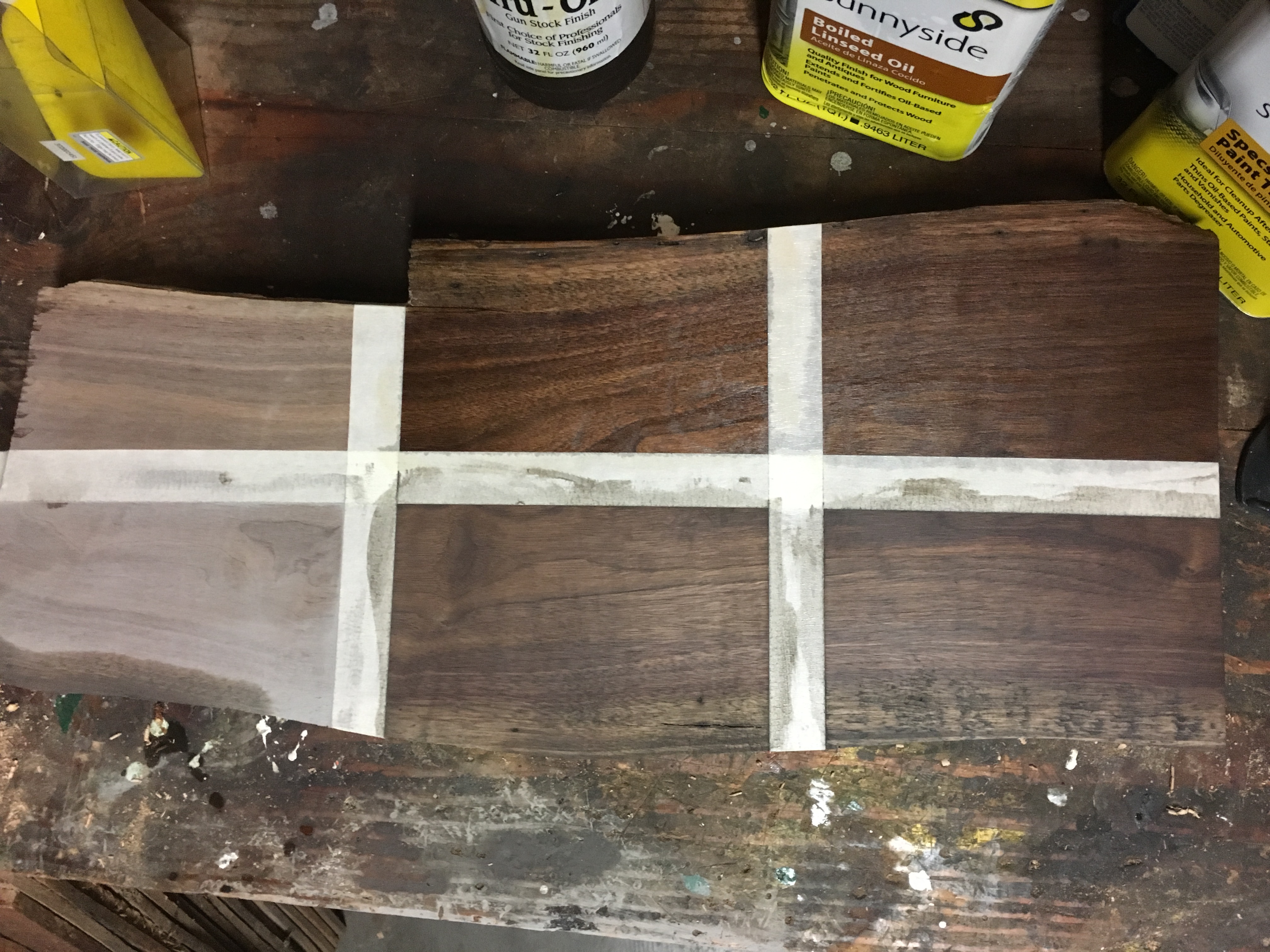 Walnut & Oak finish comparison Boiled linseed oil (BLO) vs. TruOil
