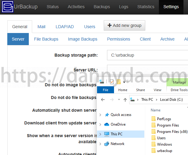 How to Use/Setup/Configure UrBackup (Use UrBackup to backup System