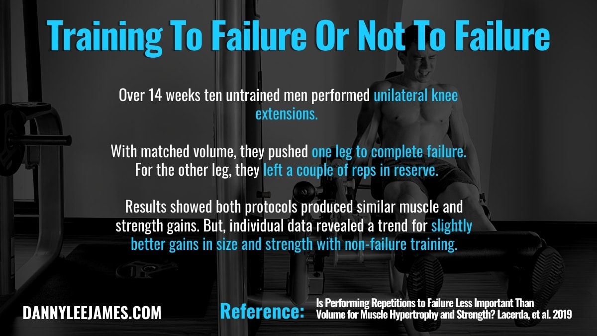 Training To Failure Is Training To Fail Danny James