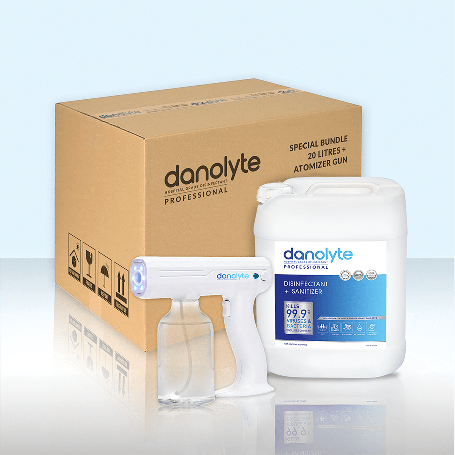 Atomizer Gun & Disinfectant Bundle Danolyte Hospital Grade Disinfectant