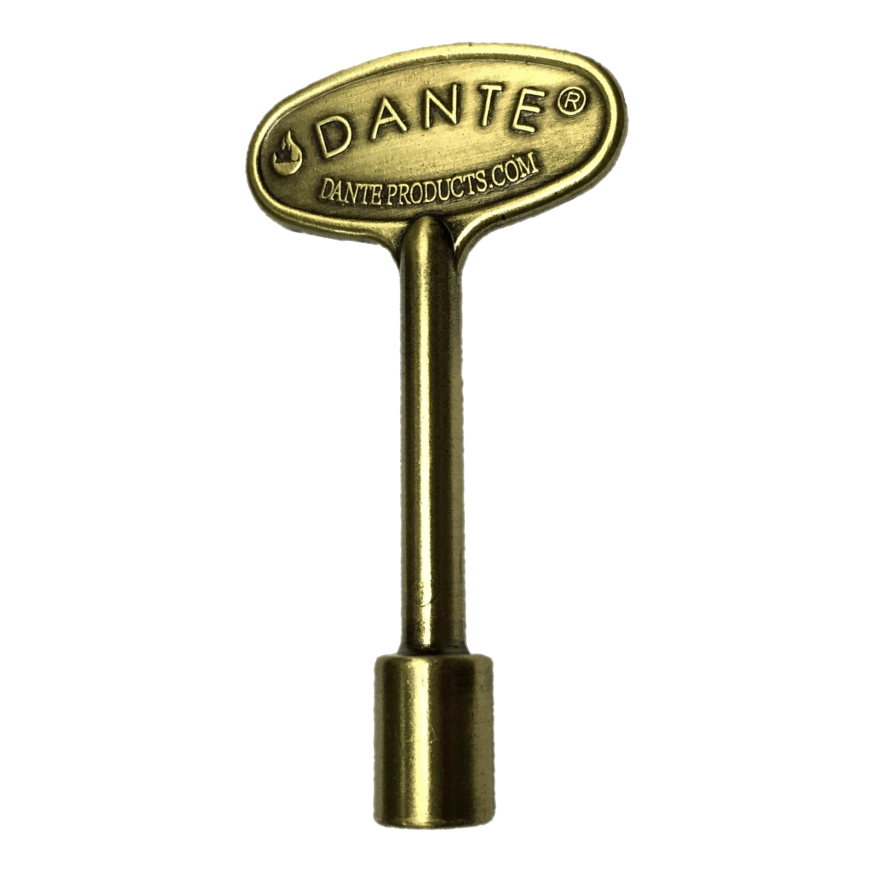 Universal Gas Valve Key Antique Brass (Multiple Lengths Bulk) Dante Products