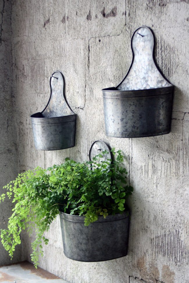 vägghängda krukor Vägghängd Zinkkruka / Ampel - Dany's Home