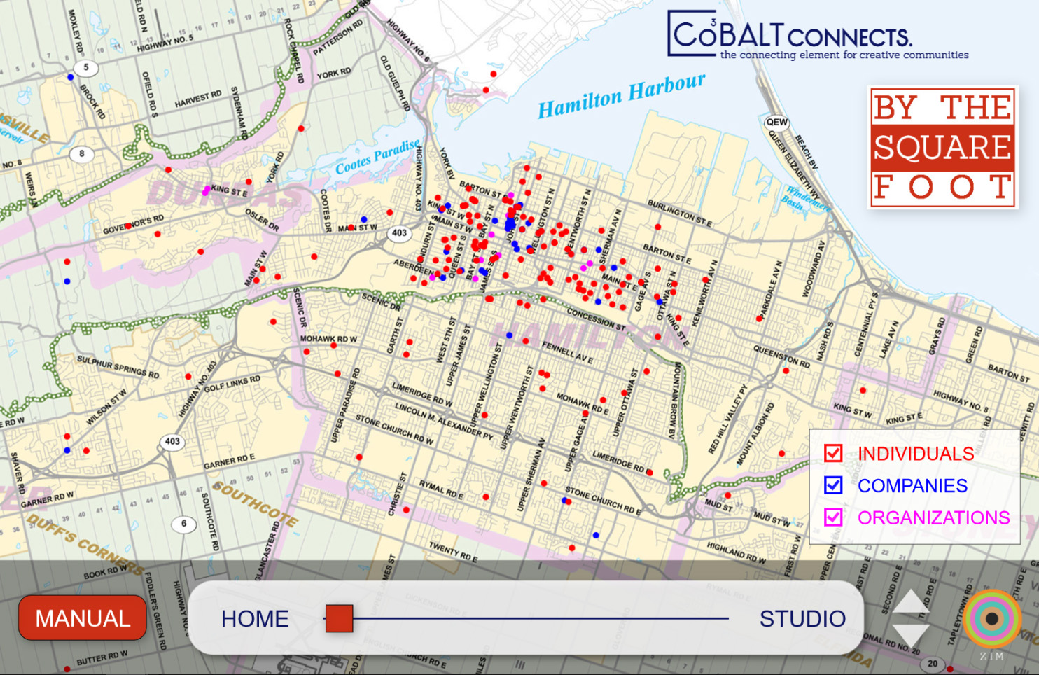 CoBALT Connects By The Square Foot Map