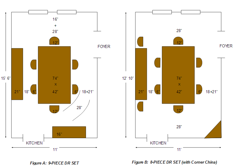 Dining Room Table Measurements Large Dining Room Table Size Bedroom