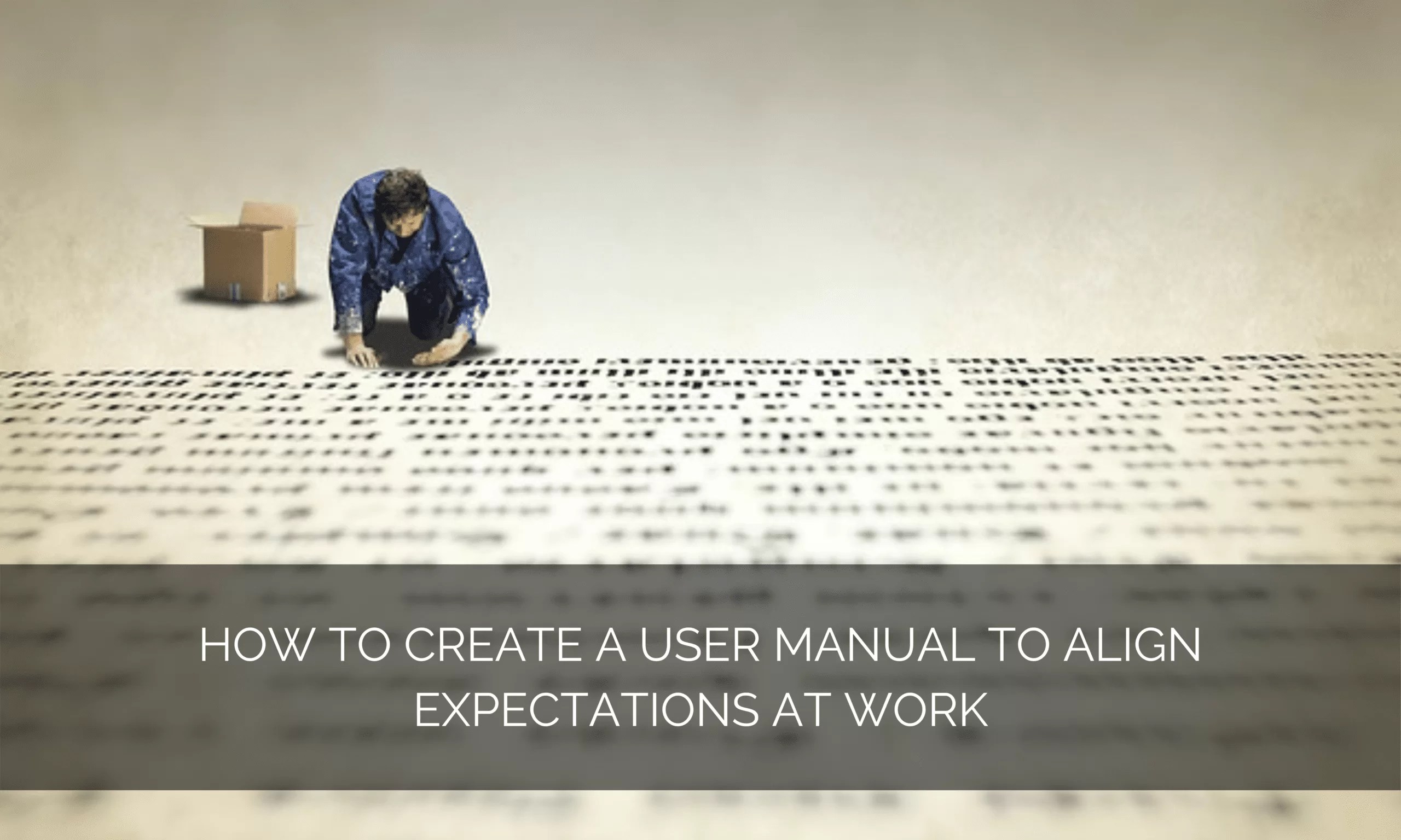 How to create a user manual to align expectations at work Daphna Horowitz