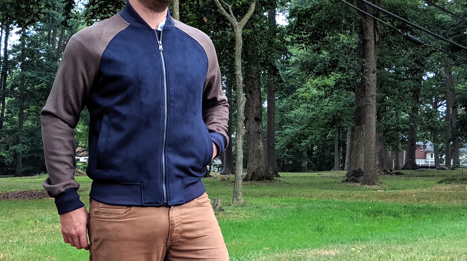In Review Banana Republic Vegan Suede Bomber Jacket