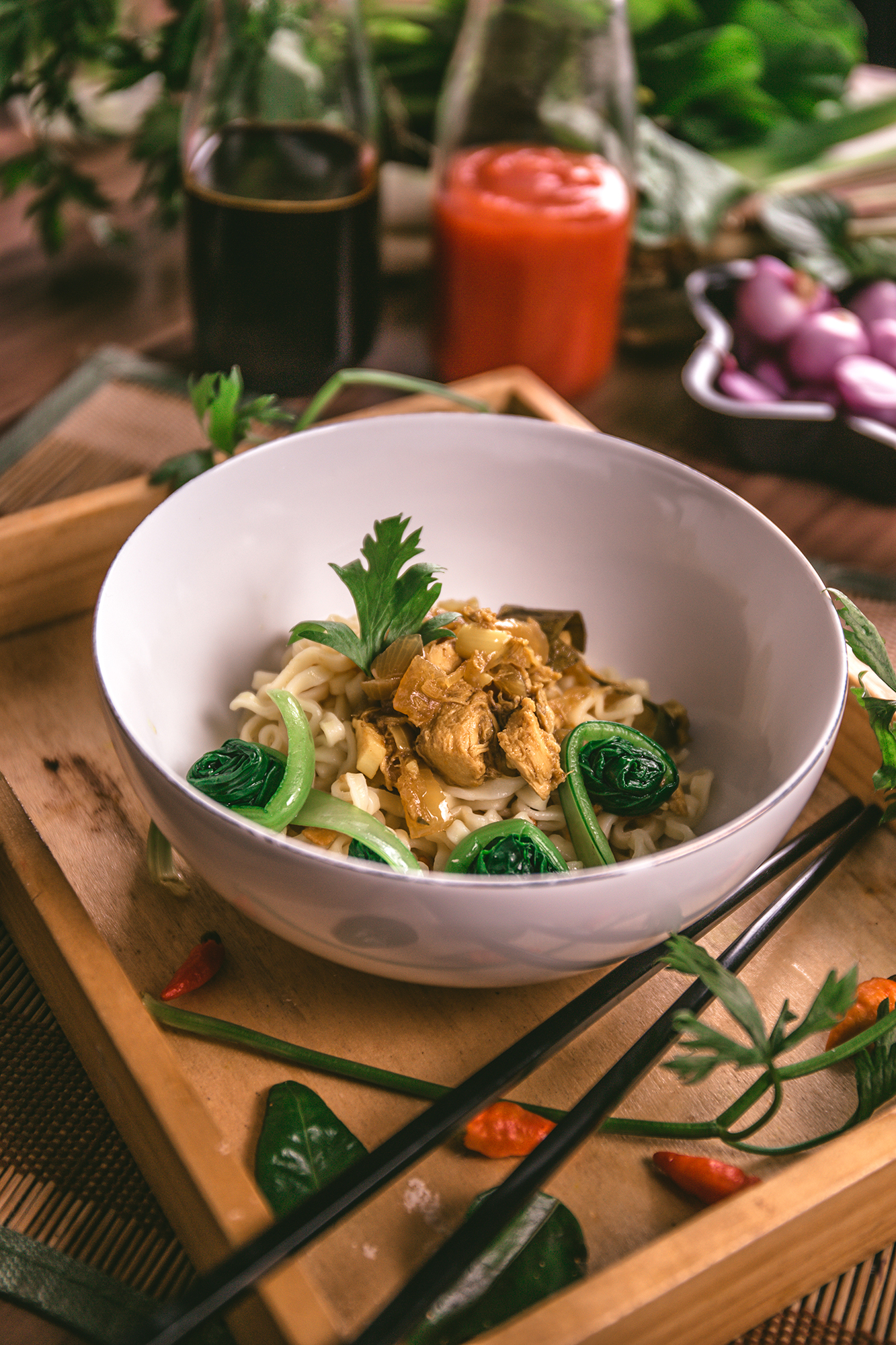 Resep Mie Ayam Vegetarian masakan mama mudah