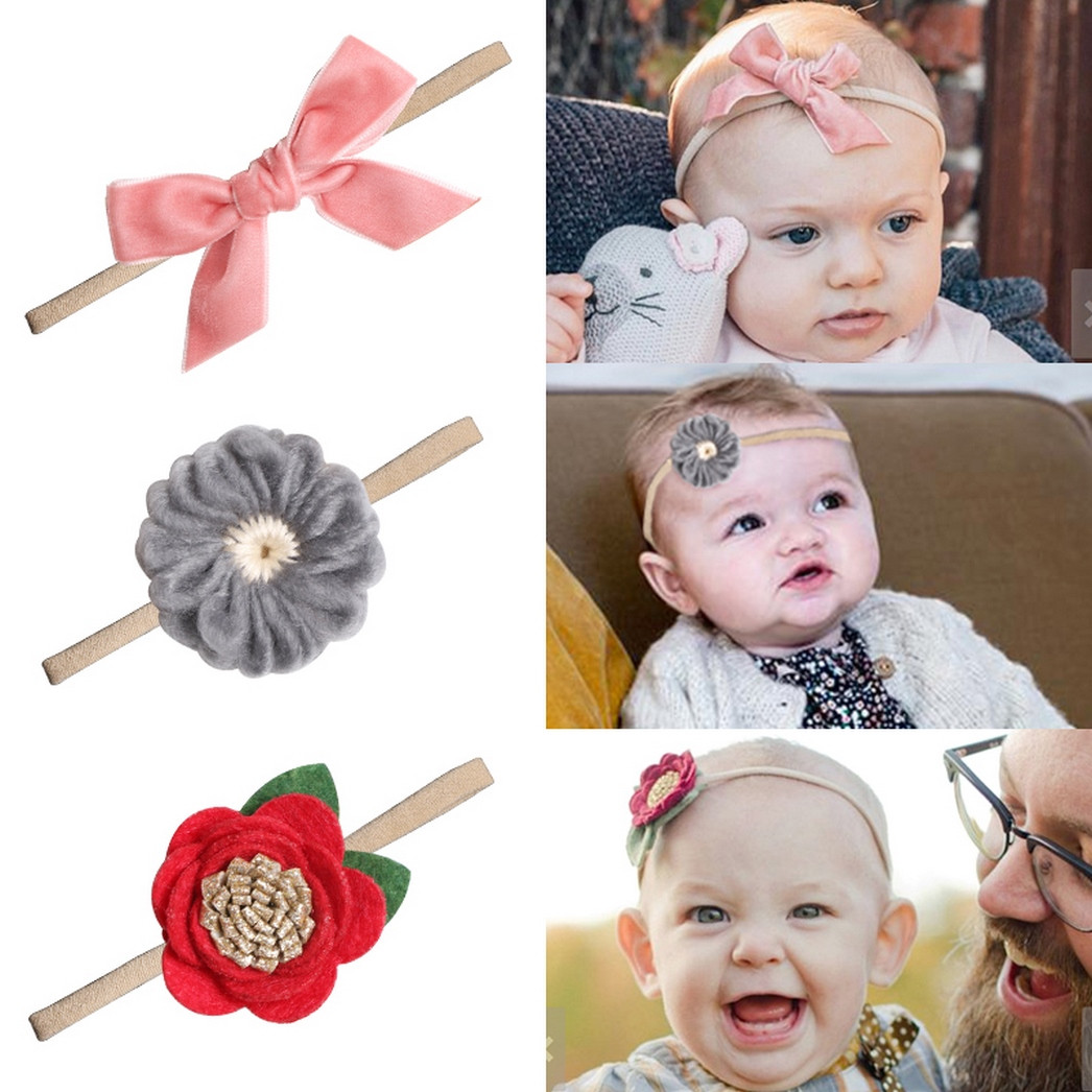 Set De 10 Diademas Tiara Adorno Para Cabello Niña Bebé Moño Darababy.mx