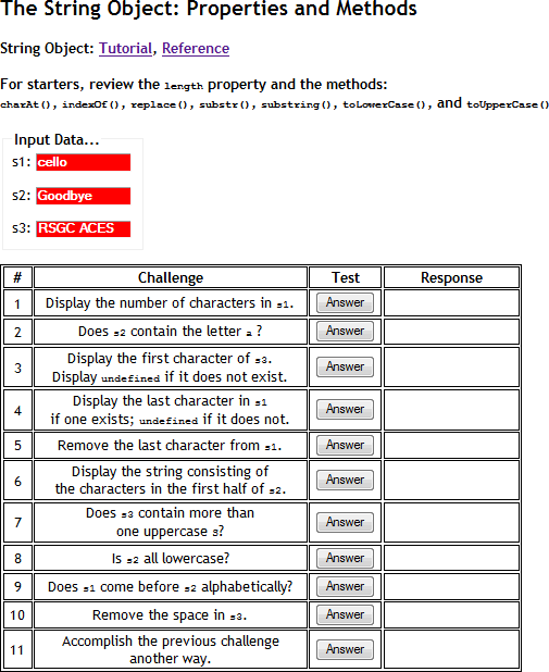 ACES JavaScript Exercises