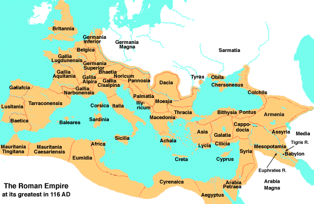 Map Of Rome At Its Peak Old Roman Empire At Its Peak