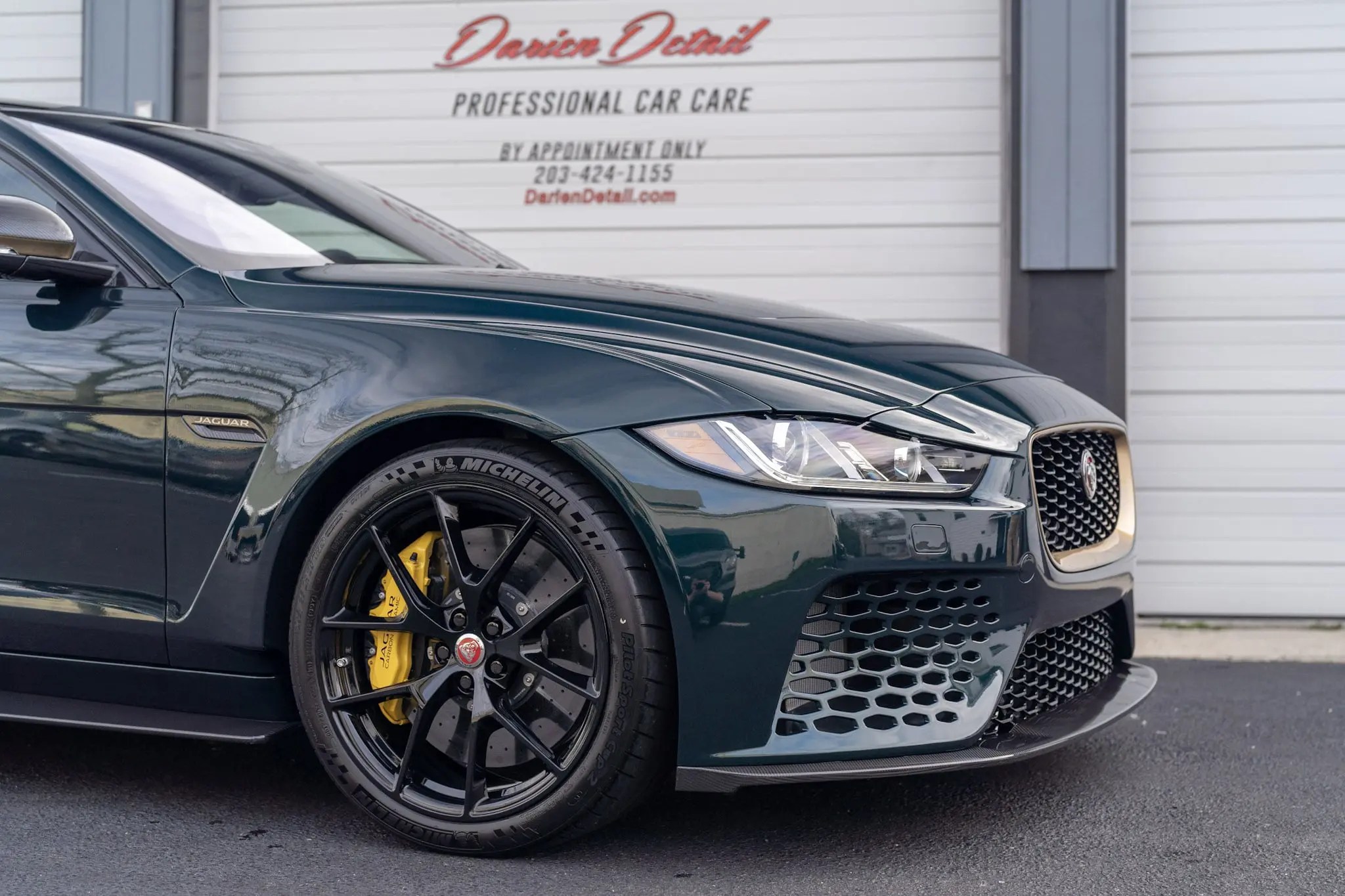 Jaguar project 8 Dark Green Darien Detail