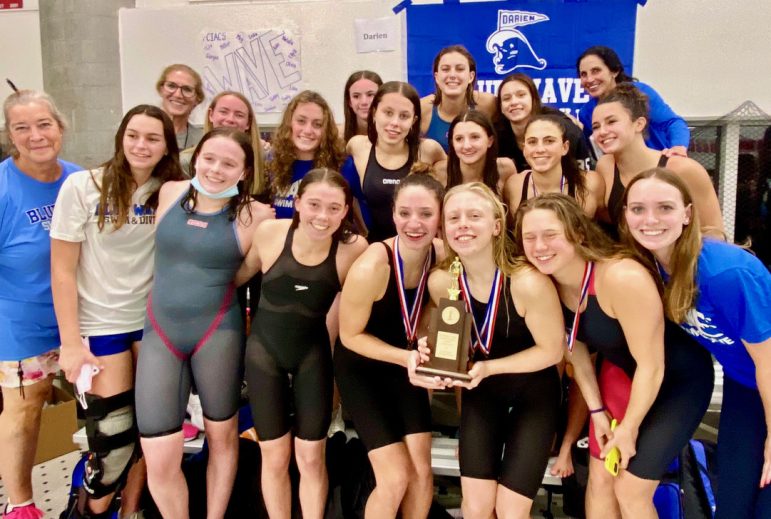 Darien Girls Swim and Dive Team Advances to State Finals on Tuesday