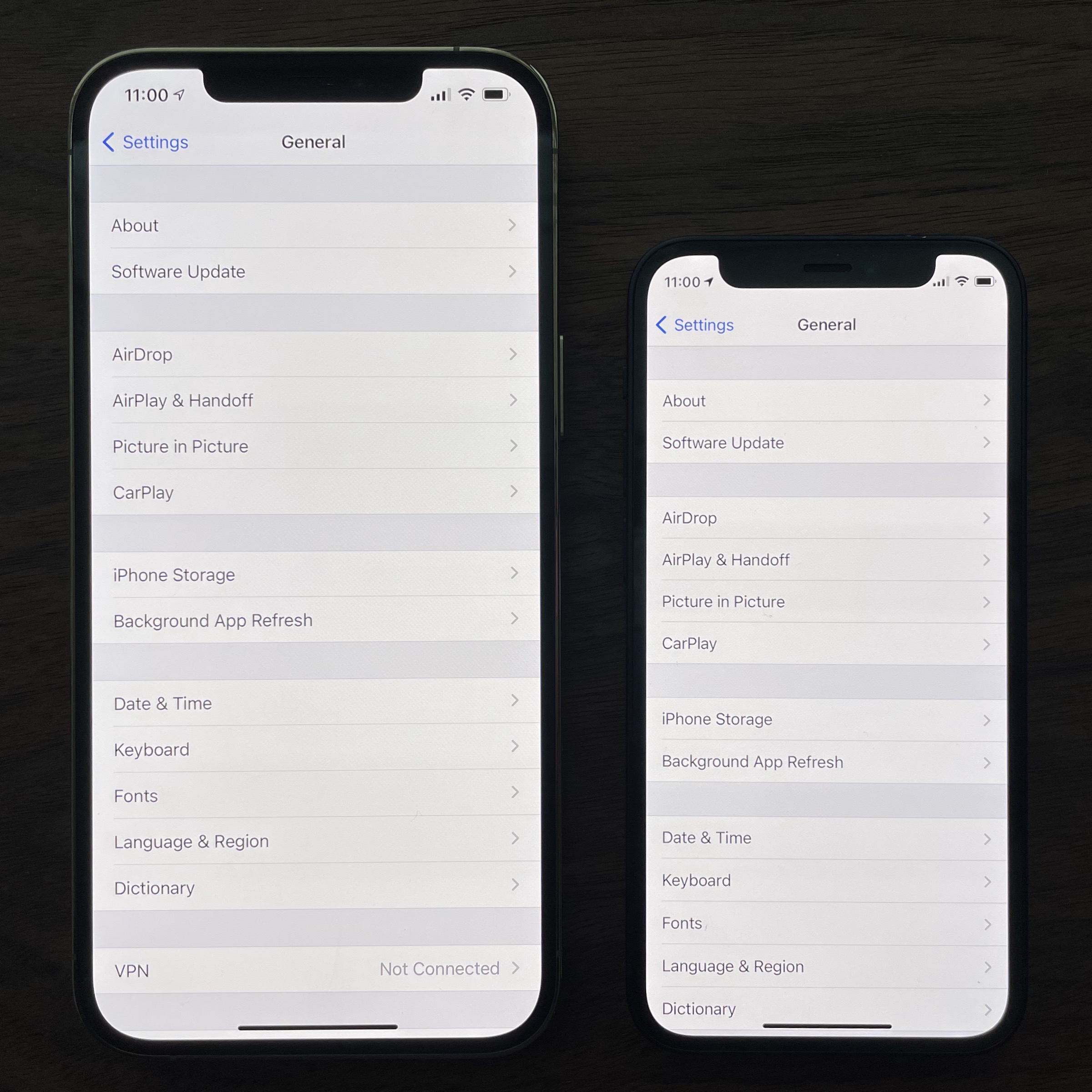 Daring Fireball The iPhone 12 Mini and iPhone 12 Pro Max