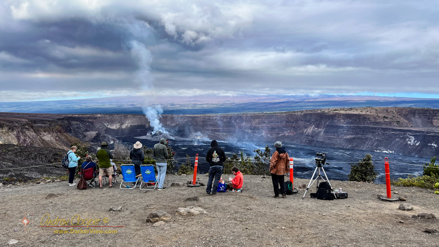 Awaiting the fountains of episode 15, Kilauea caldera 26Mar2025
