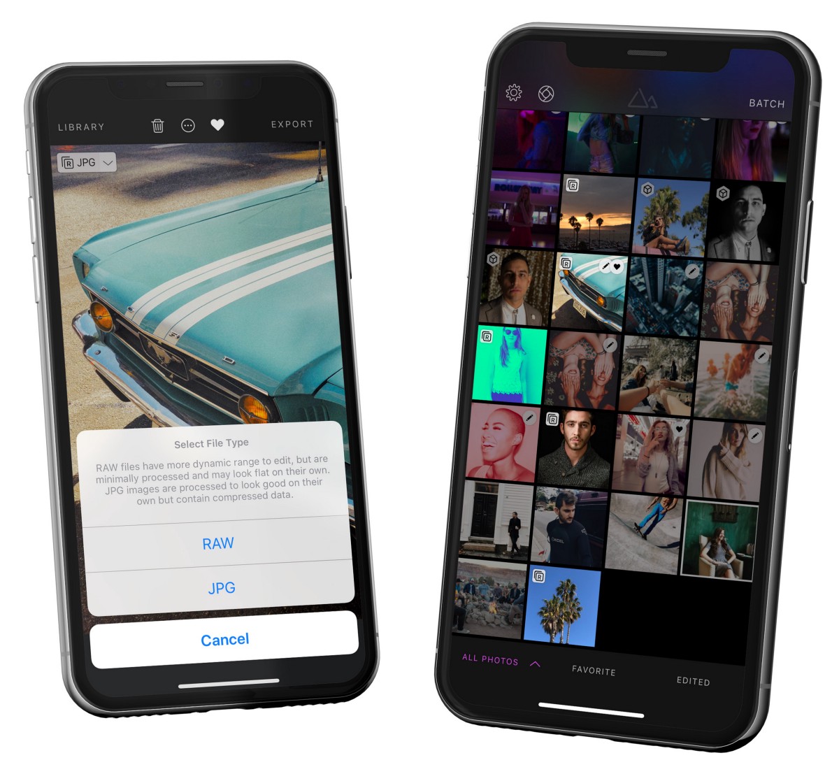 Grain & RAW+JPG Switching support. — Darkroom