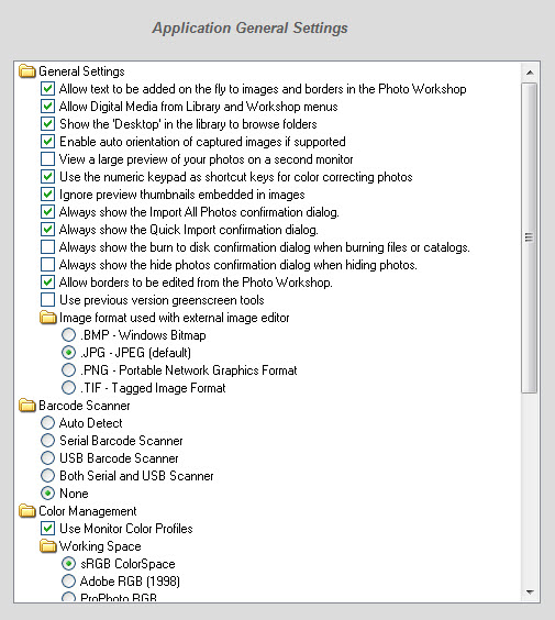 How to use the General Settings Tab Darkroom Software