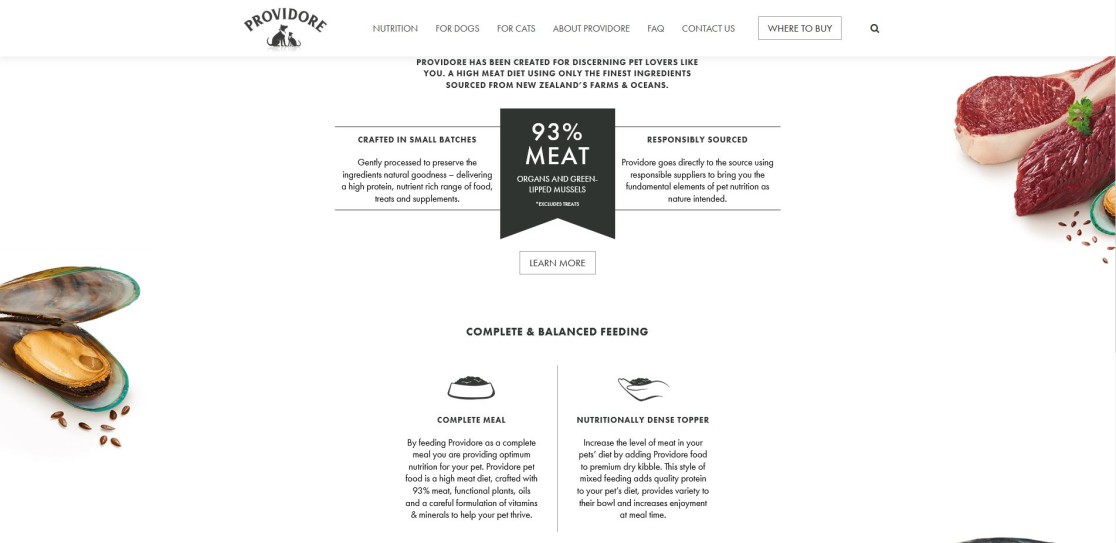 Providore Pet Food » Queenstown  Development & Design Darkside Media