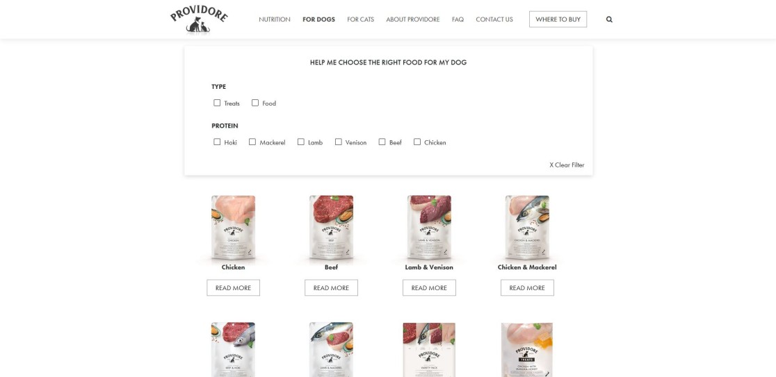 Providore Pet Food » Queenstown  Development & Design Darkside Media