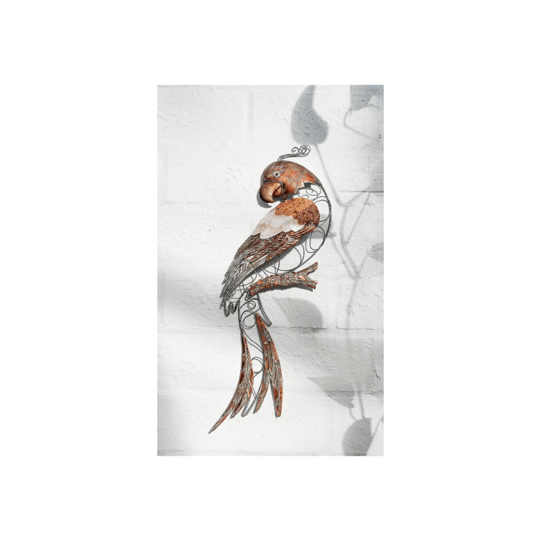 Capiz/Wire Parrot Wall Art DARLIN Homewares