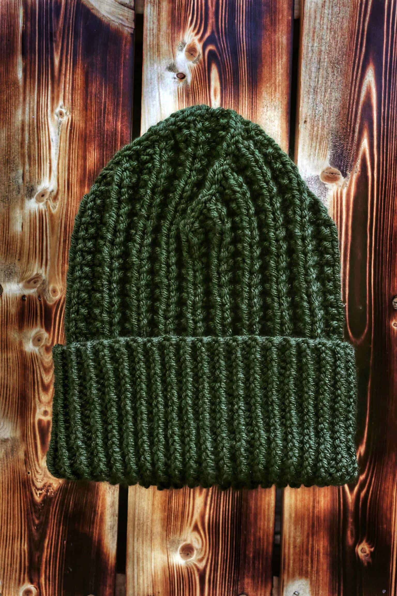 Wilderness Beanie Knitting Pattern, Men's Classic Rib Beanie Knit Pattern