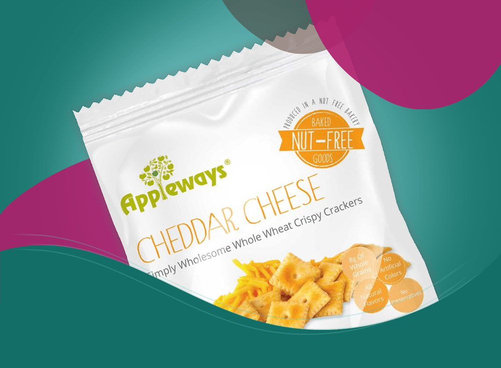 Appleways Whole Grain Cheddar Cheese Crispy Cracker Darlington Snacks
