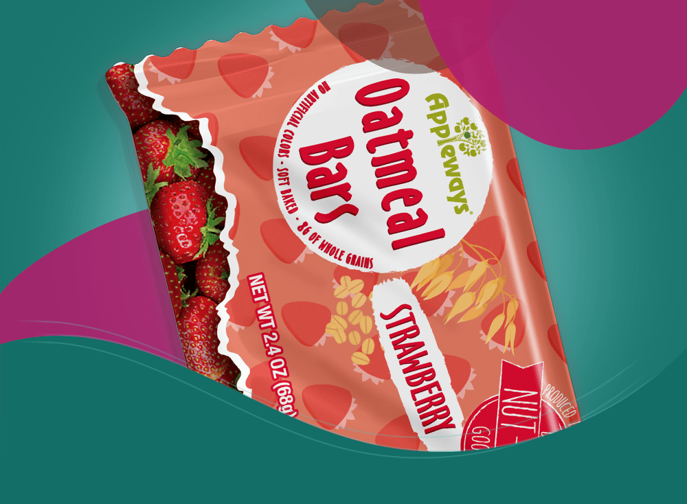 Appleways WG Soft Oatmeal Strawberry Bars Darlington Snacks