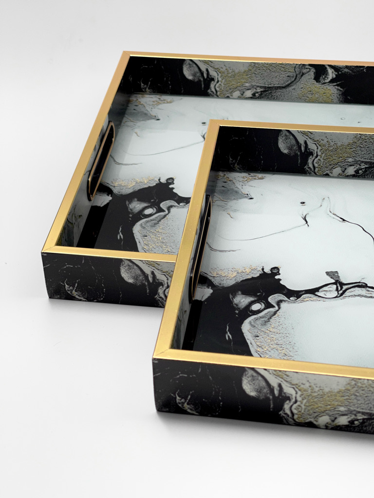 Rectangular Glass Tray Set Da Rocha