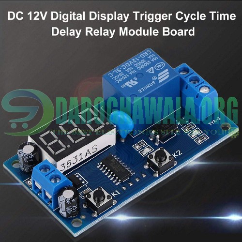 2 Button Delay Timer Relay Module 12v Dc Adjustable Timer Relay Module
