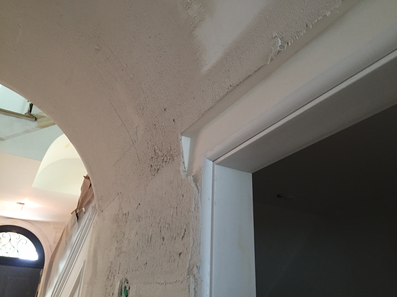 White Polished Plaster Barrel Ceiling Vancouver