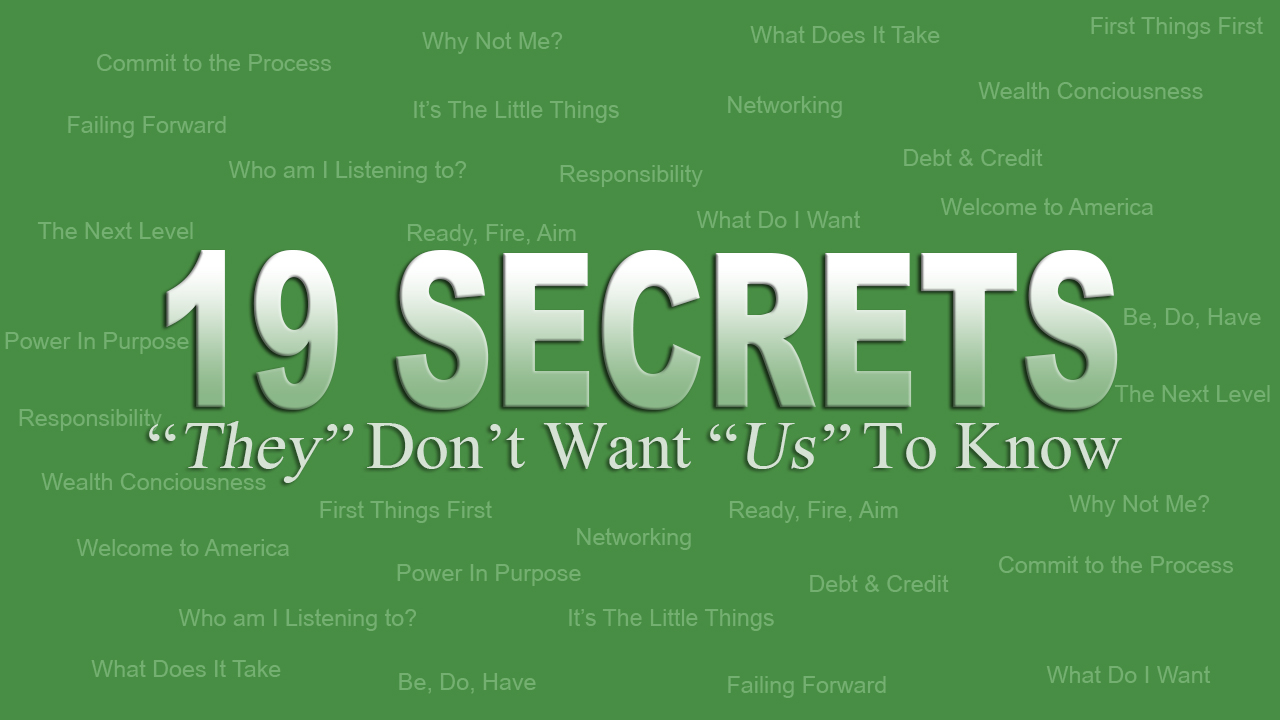 19 Secrets That They Don’t Want You To Know” Darrell Muhammad