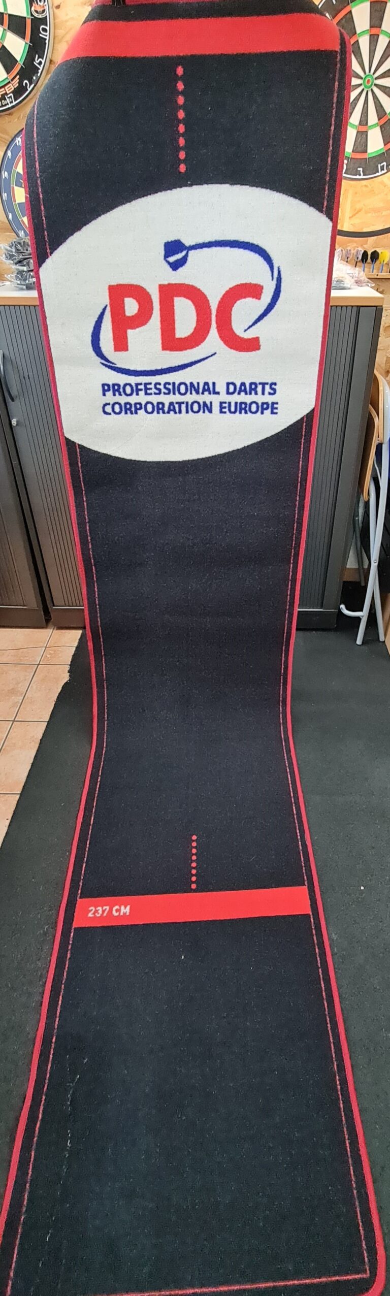 CARPET PDC DART Teppich Rot 300 x 67cm Go and Play