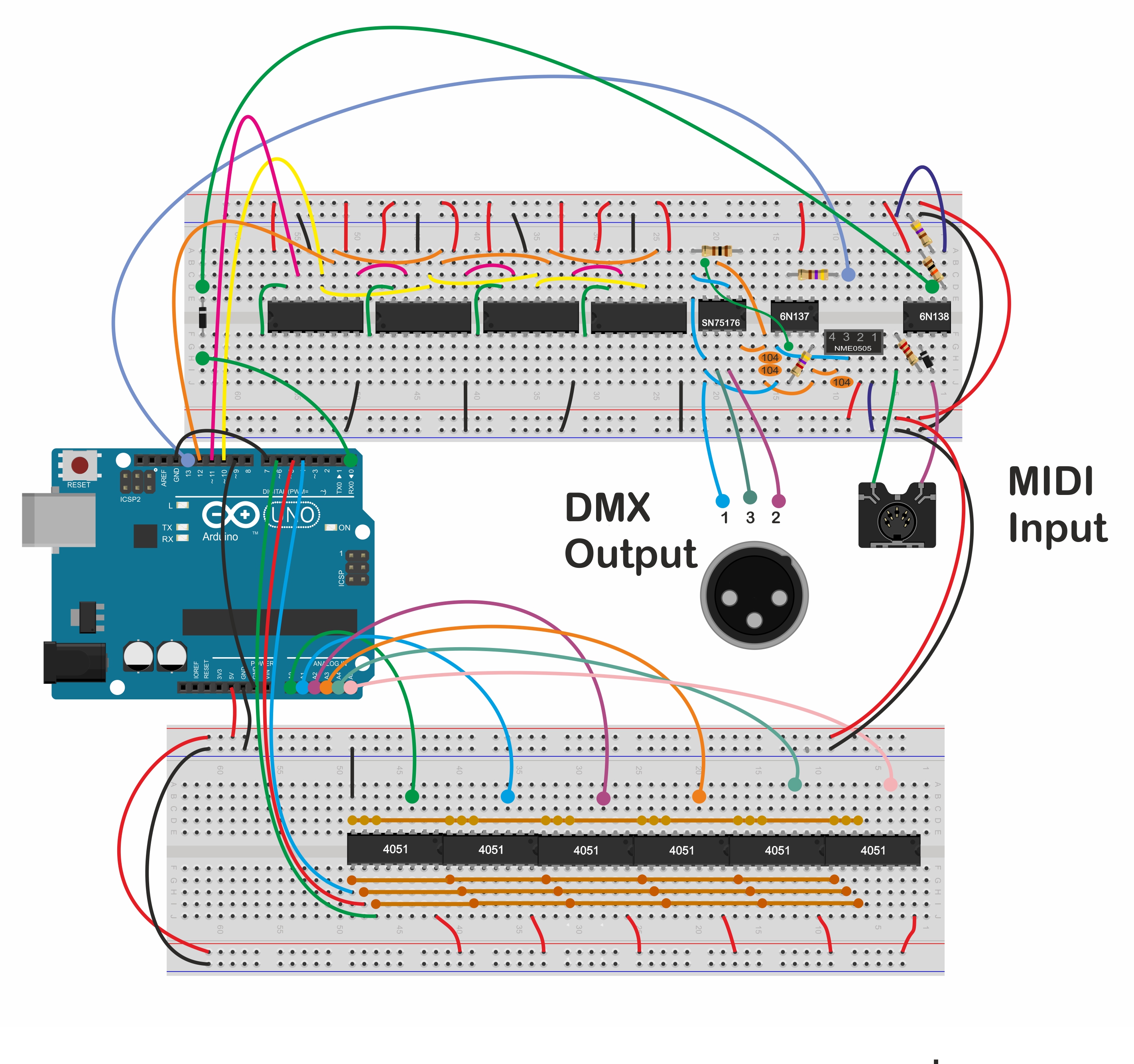Dart Arduino Midi Dmx Controller