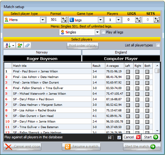 Screenshots Darts for Windows