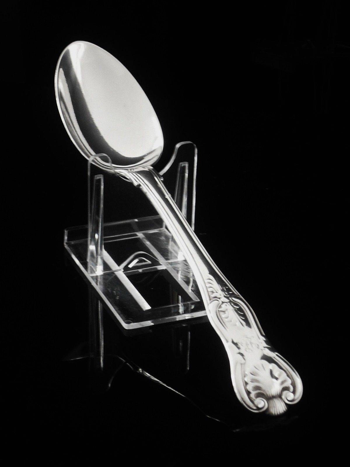 Pair IRISH Sterling Silver Antique Serving Spoons, Michael Keating