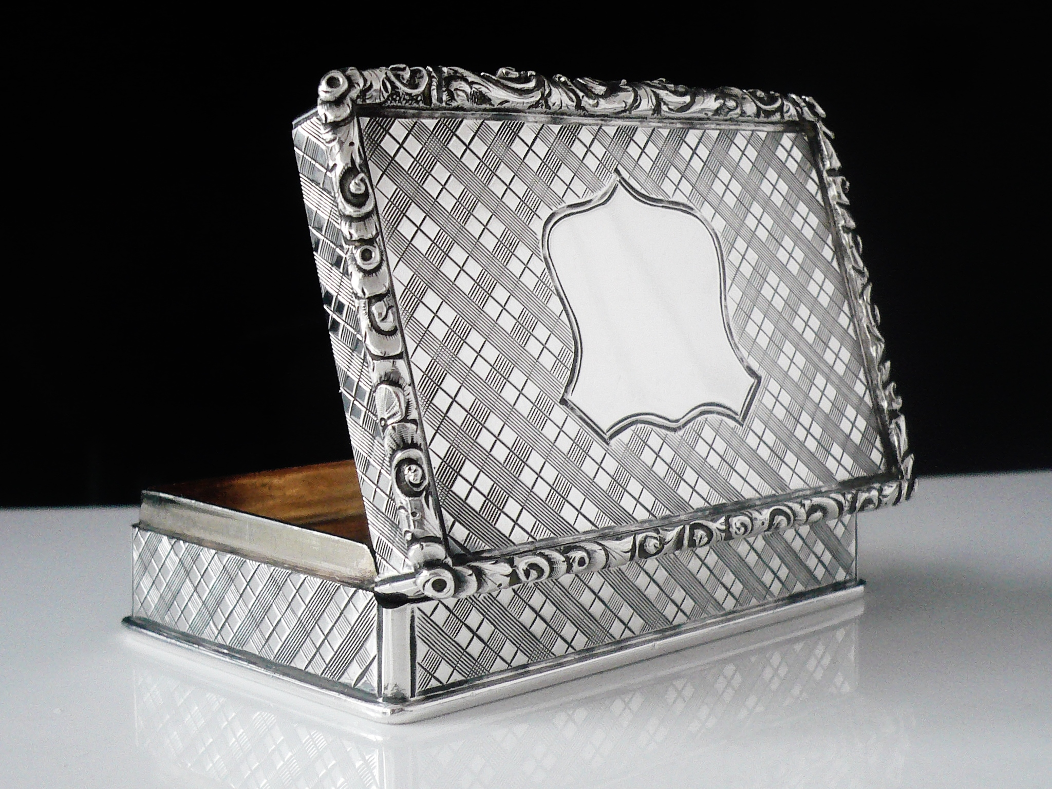 Antique Silver Snuff Box, Birmingham 1840, Francis Clark Dart Silver Ltd