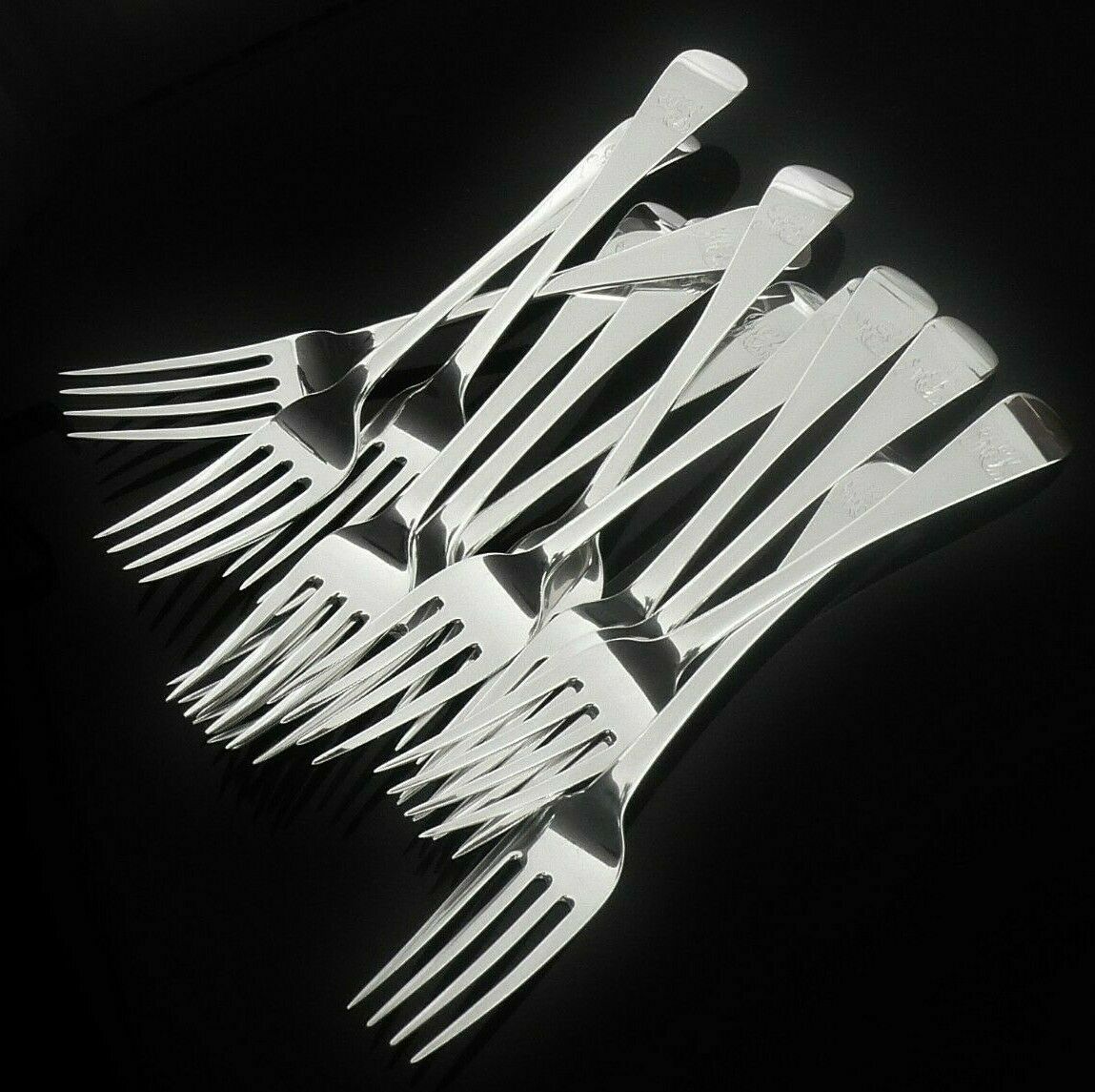 Silver Dinner Table Forks,12, Immaculate, Scottish, Sterling