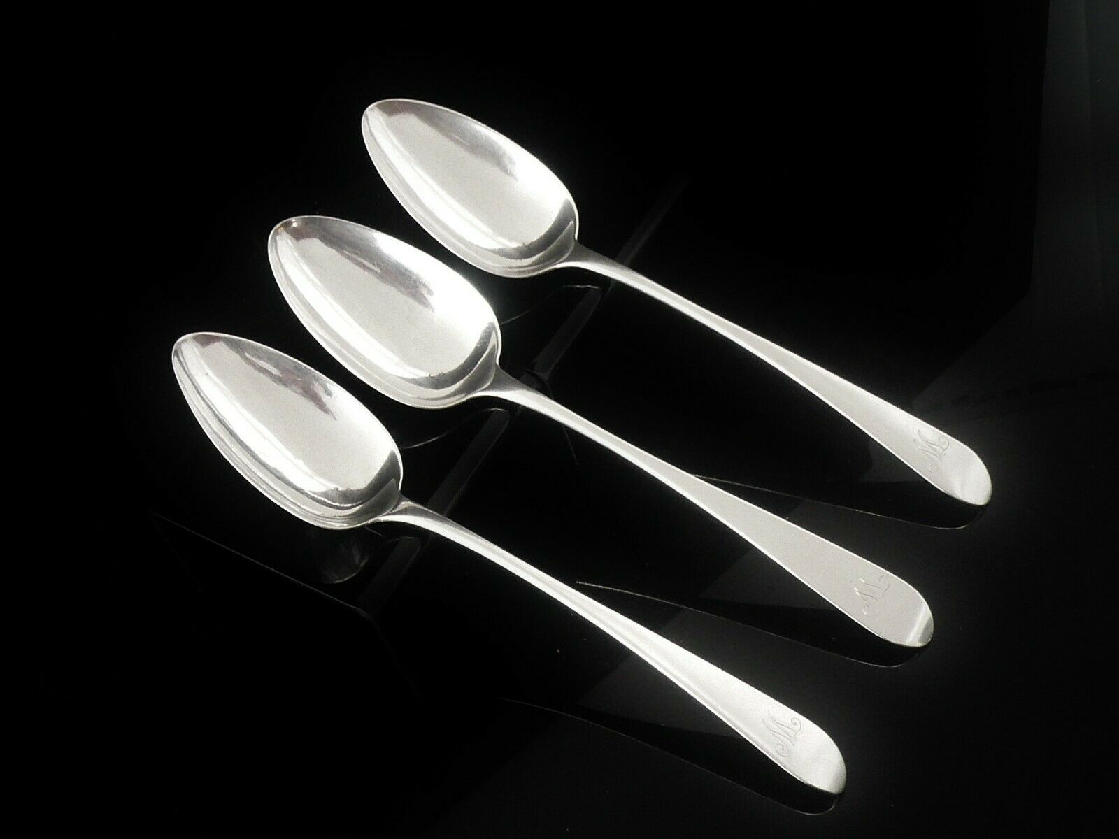 Silver Serving Spoons, 3, Scottish Provincial, Robert Keay of Perth