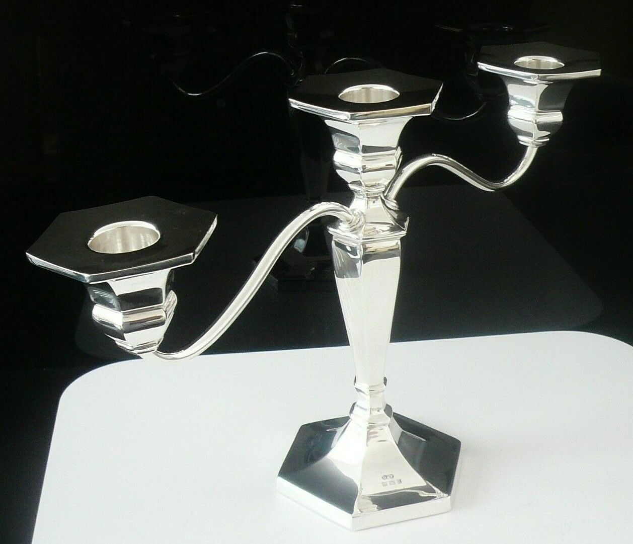 English Sterling Silver Candelabra, Deakin & Francis Ltd