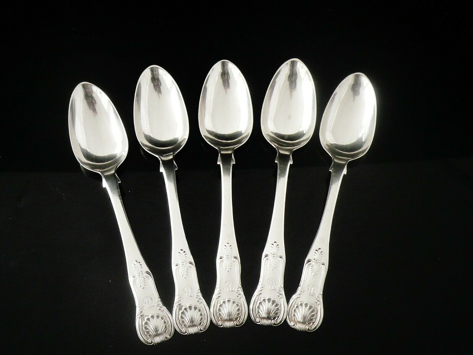 Antique Sterling Silver Teaspoons, 5, Scottish, William Marshall
