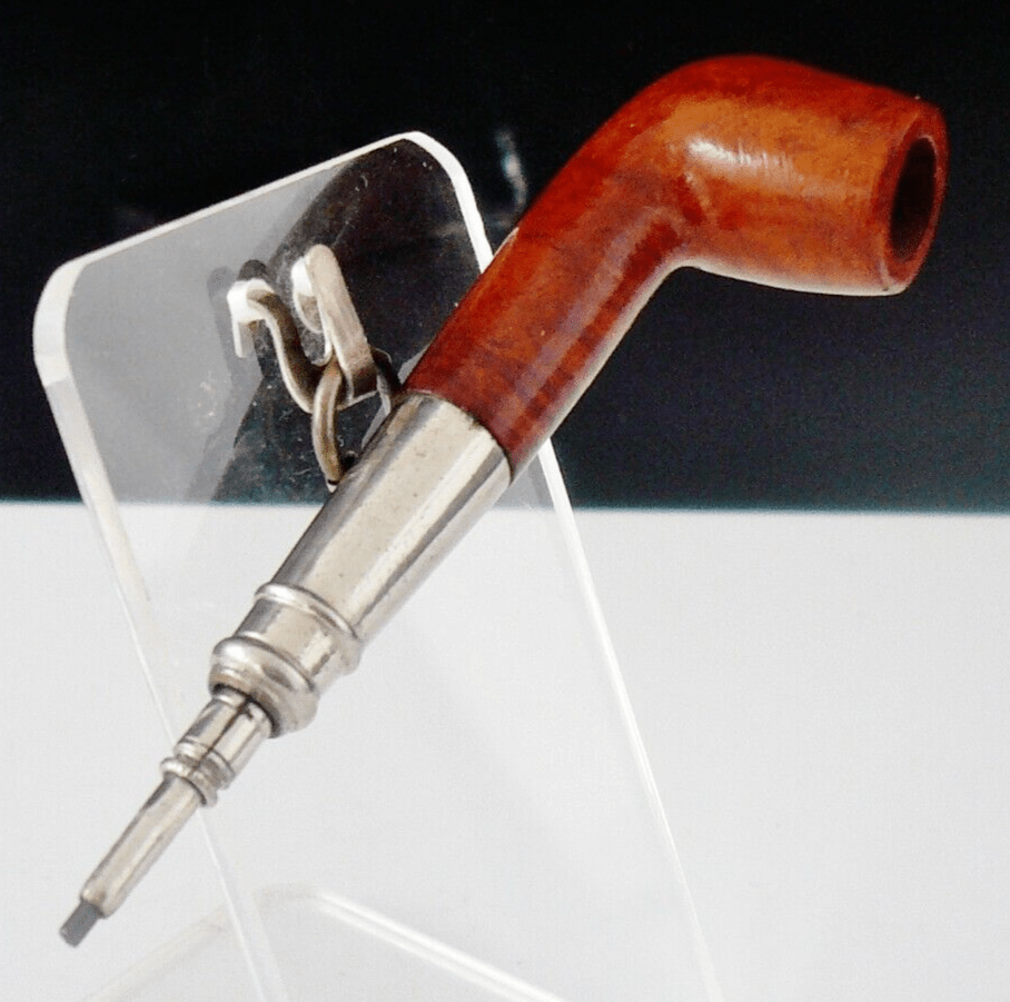 Novelty Antique Pencil, Smokers Briar Pipe, c.1900 Dart Silver Ltd